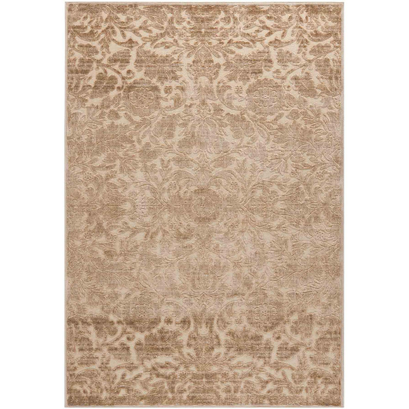 Heritage Martha Stewart Viscose And Chenille Floral Rug, Rectangle 5'3" x 7'6"