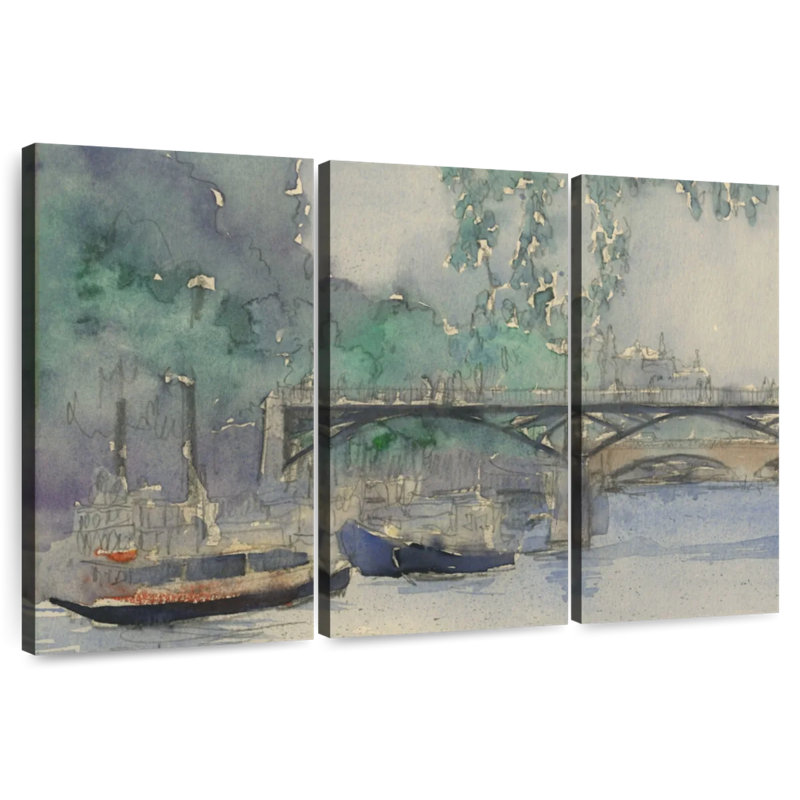 Aquarelle de Venise Sebbie I, H 36 po x l 57 po