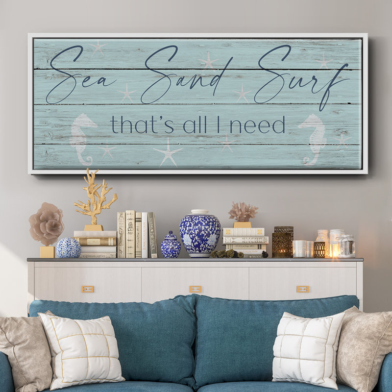Sea, Sand, Surf - Toile encadrée