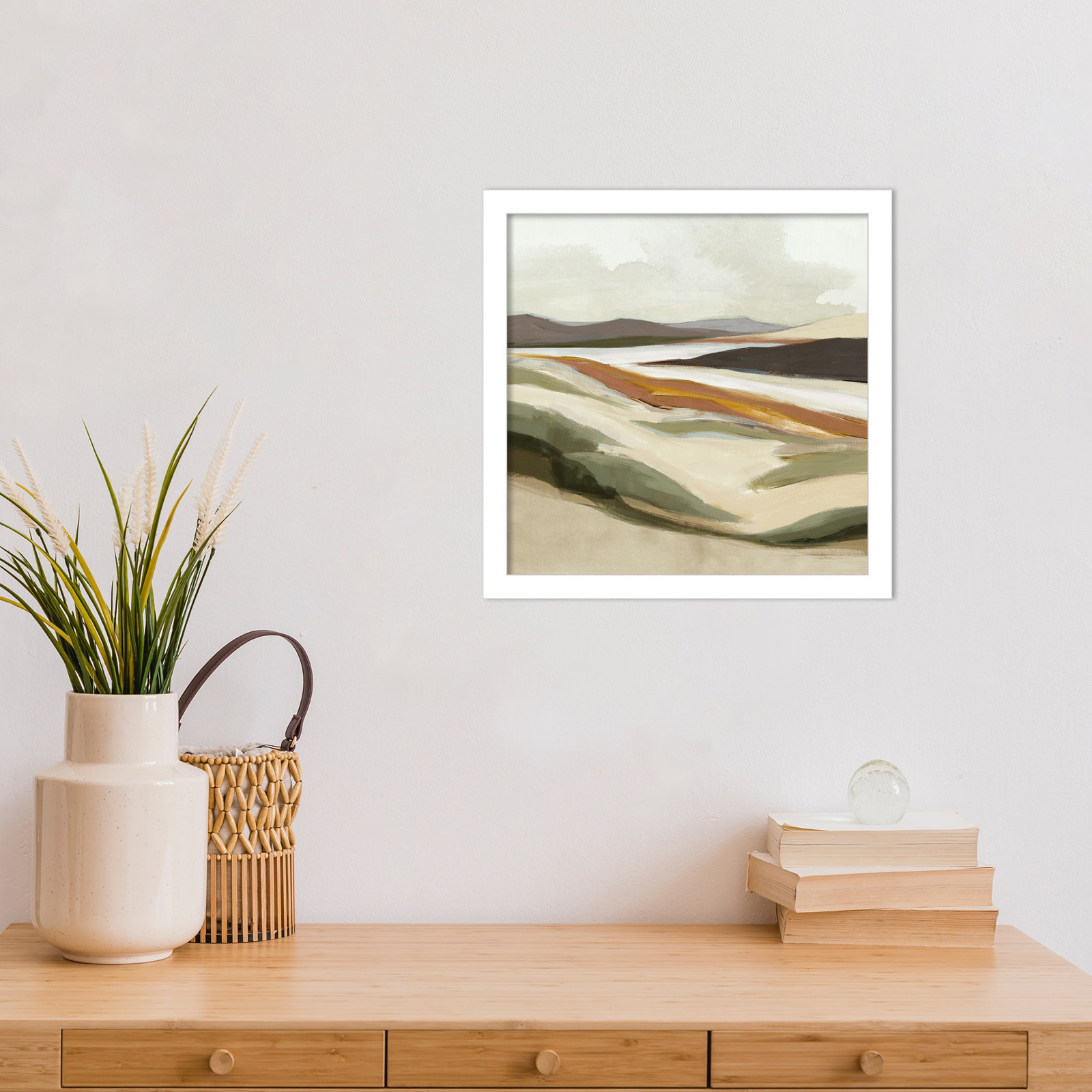 Fast Land Print by Jacob q, White, 13" H x 13" W