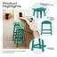 Tabouret de comptoir de cuisine Backless-778717213-773046085