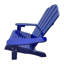 Chaise d'extérieur ou d'intérieur en bois bleu Populus pour siège incliné confortable et polyvalent