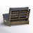 Louise Acacia Outdoor Armless Lounge Chair-88682633