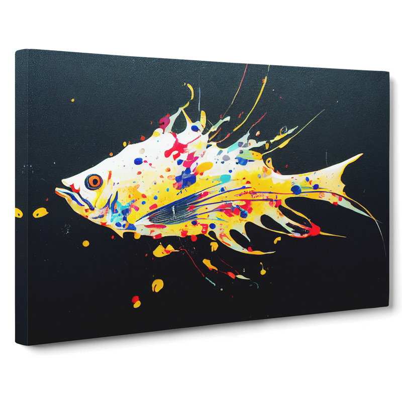 Fish Splash Vol.1 Abstract - Wrapped Canvas, 40cm H x 60cm W x 3cm D