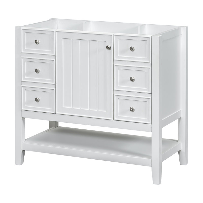 Base de meuble-lavabo simple 35,51 Mulina seulement, Blanc