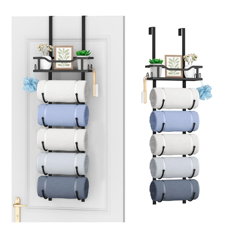 27 cm L Towel Rack, White