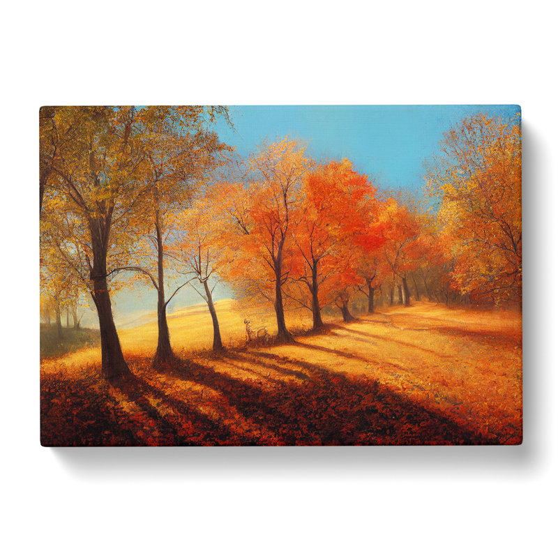 Joyful Autumn Forest - Wrapped Canvas, 35cm H x 50cm W x 3cm D