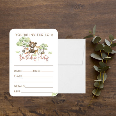 Paper Birthday Invitations