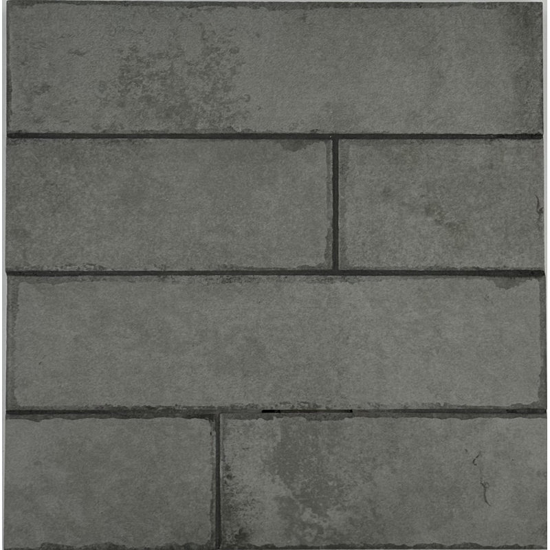 Huntley 3" x 12" Ceramic Wall Tile, Dark Gray