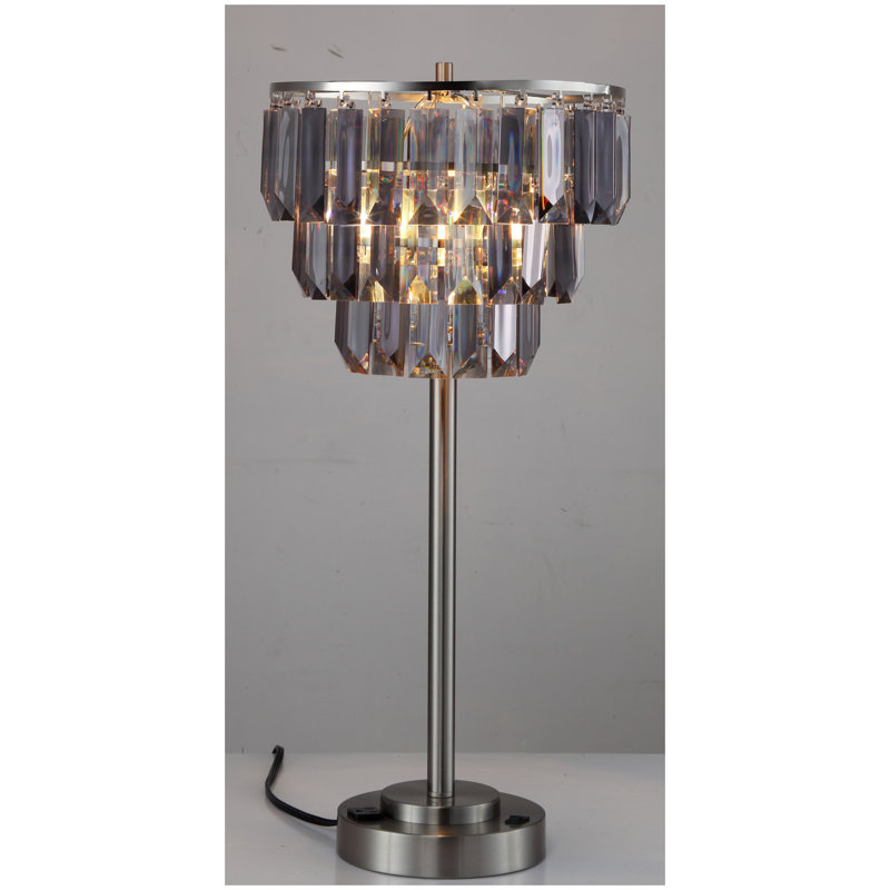 LAMPE DE TABLE CONTEMPORAINE À CRISTAUX 27,5 "H (1PC / CTN) (1,01 / 9,25)