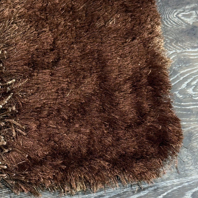 Fola Abstract Area Rug in Brown, Rectangle 2' x 3'