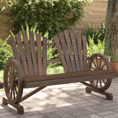 Vidaxl Patio Adirondack Chair 2-Seater Solid Wood Fir by VidaXL