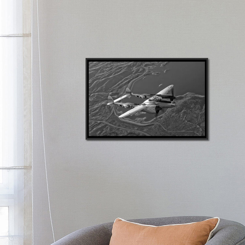 «A Lockheed P-38 Lightning Fighter avions en vol I», reproduction de photo sur toile, H 18 po x l 26 po x P 1,5 po