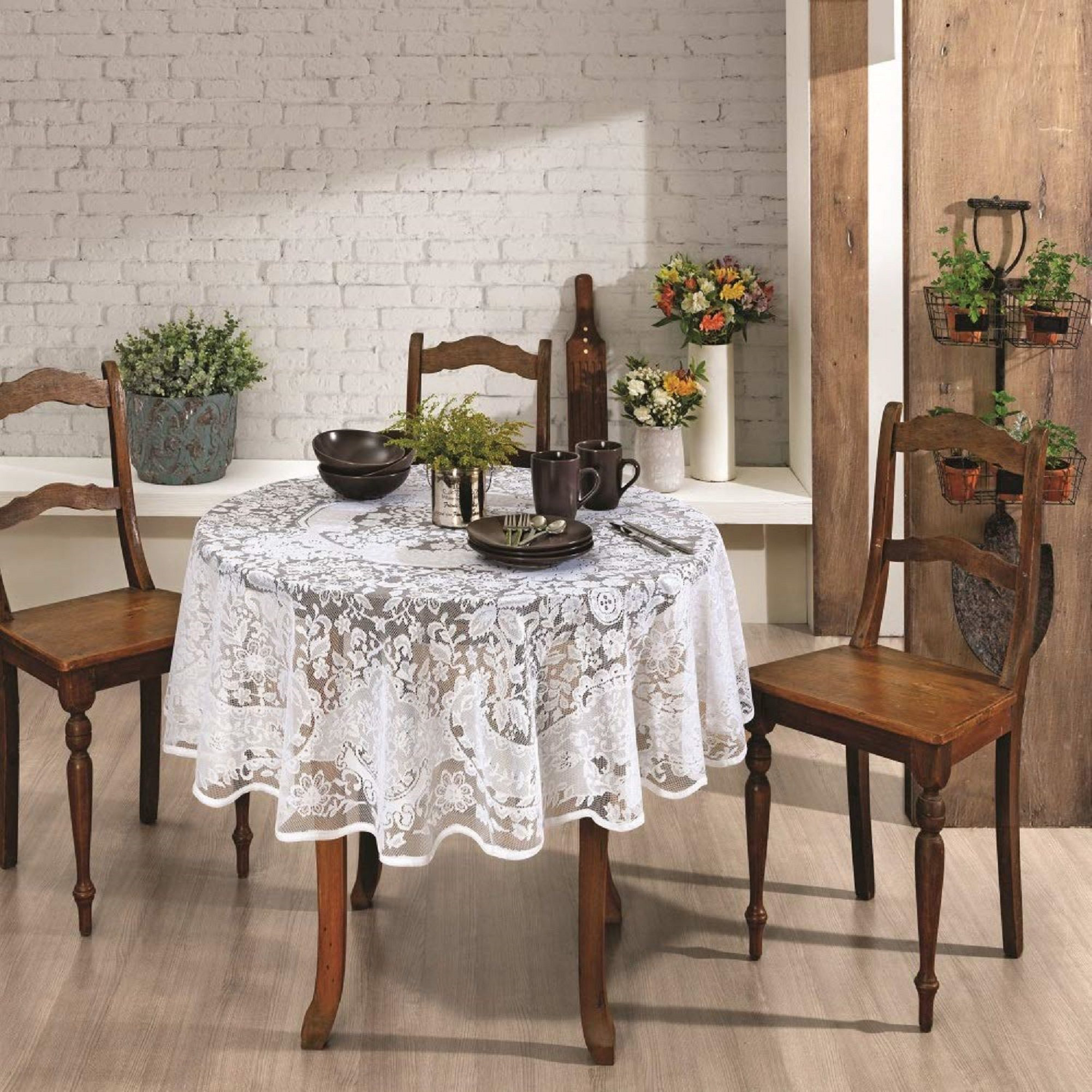 One Allium Way® 60 inch Lace Tablecloth with Floral Design & Reviews