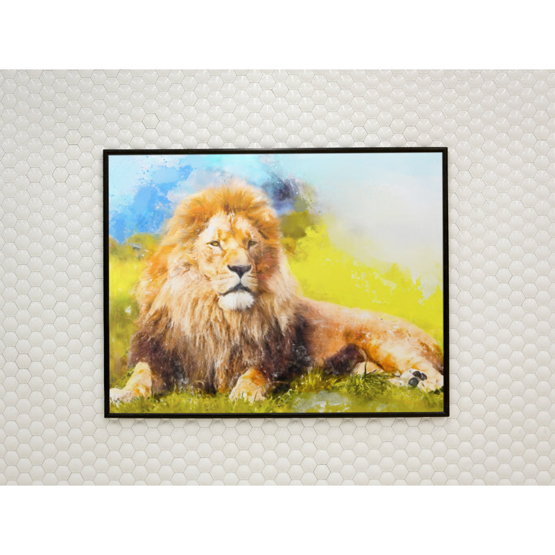 Luther Lion - Single Picture Frame Print on Wood