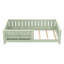 Lits simples avec rangement peu encombrants, bois durable, vert avocat