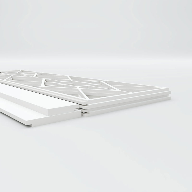 Ensemble de lambris en PVC Jamestown, H 36 po x l 94,5 po x P 0,625 po