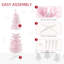 Arbre de Noël artificiel régulier (double) avec aiguilles roses-1185986187