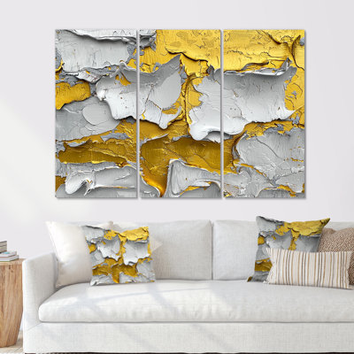 «Yellow Abstract Grove Harmony II», art mural «suprématisme»