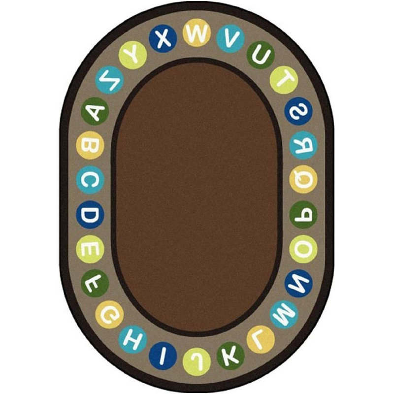 Tapis Diontray Kid Essentials Alphabet Spots, Ovale 7 pi 8 po x 10 pi 9 po