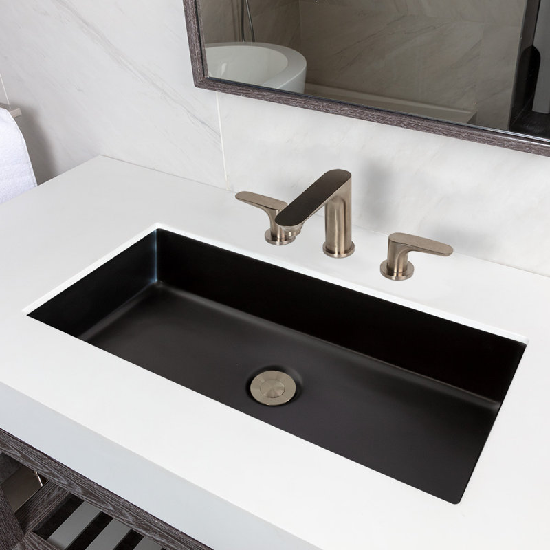 Cube 28'' L Bathroom Sink, White