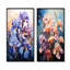 «Organic Flow Curved Irises Serenity», ensemble d'art mural sur toile Iris-102577764-102577769
