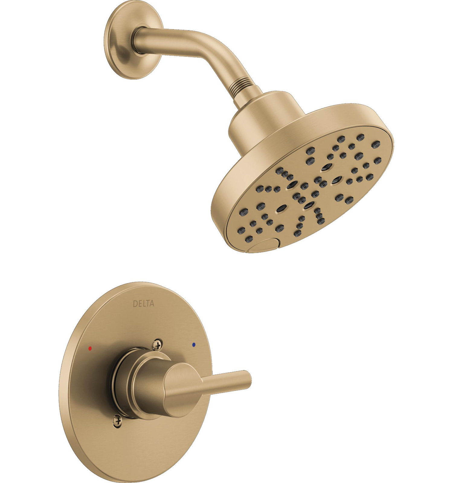 Nicoli Single-Function Shower Faucet Set, Champagne Bronze