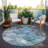 Machine Washable Indoor/Outdoor Xhevrie Blue Rug-632245654