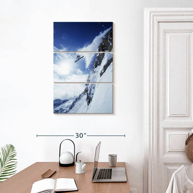 Sireci Mountain Ledge Skiing, 32" H x 20" W