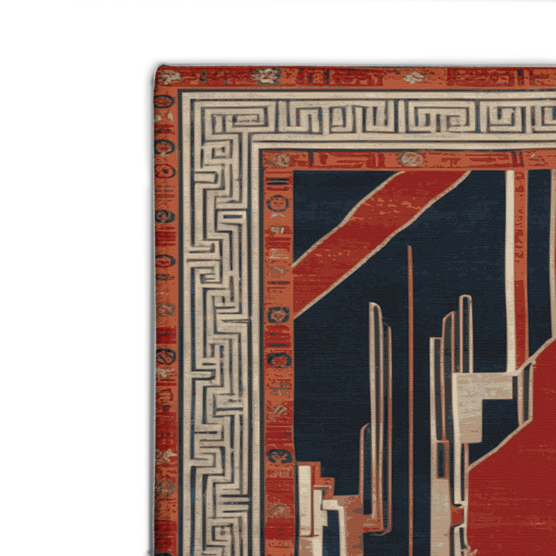 Tapis intérieur et extérieur ArtDeco, Rectangulaire 8 pi x 10 pi