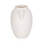Textured Table Vase Jar With Two Handles for Home Decor - Ceramic Tall Flower Vase for Tabletops and Living Room Accent - White-1103082956