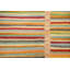 Tapis en laine rayé multicolore vibrant 3 x 5 pour les intérieurs modernes