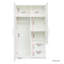 Armoire haute et armoire de cuisine avec 2 portes, 2 tiroirs et 5 espaces de rangement