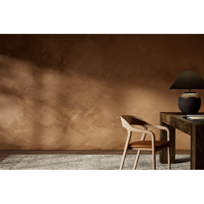 Limewash Solid Color Terralon Wallpaper Roll by FH Art Studio, White/Neutral