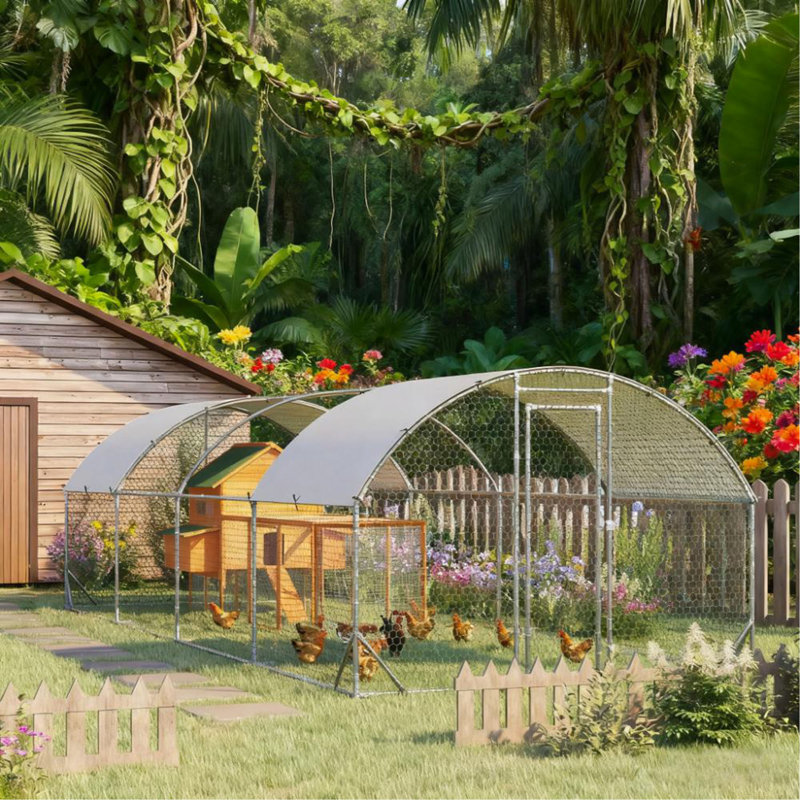 Grand poulailler en métal pour jardin, extérieur, canard, lapin 9,2 po x P 24,9 po x H 6,5 po