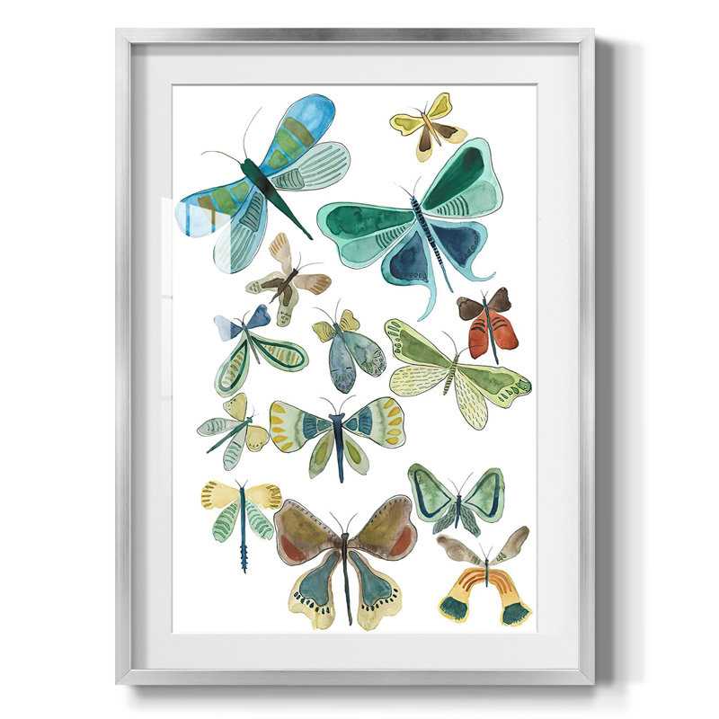 Wings Galore I - impression encadrée, H 28,5 po x l 20,5 po, Argent argent