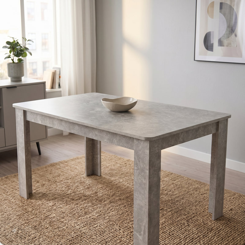 Dining Table Set with 6 Grey Nova Velvet Chairs 6 Seater Set for Kitchen