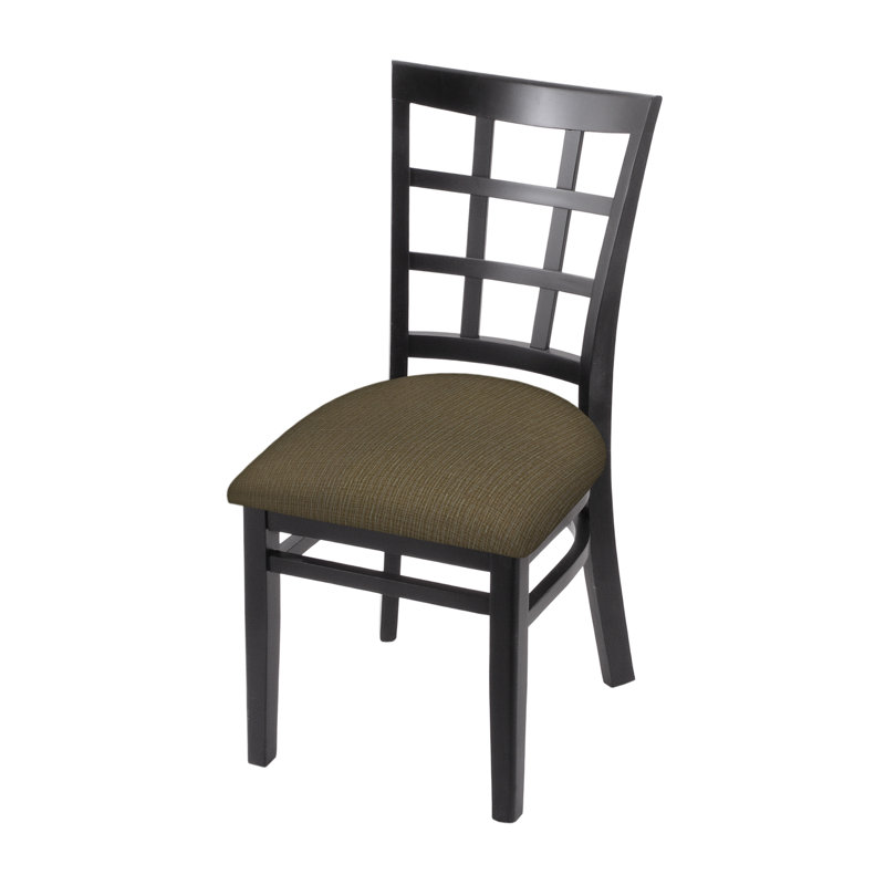 Hampton 18'' H Upholstered Beech Side Chair, Black, Graph Cork