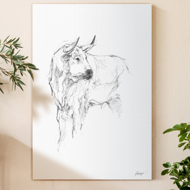 «Bull Study II», reproduction sur toile tendue, H 48 po x l 32 po x P 1 po