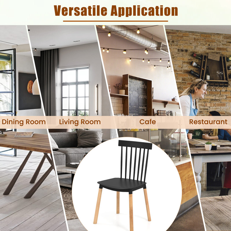 44cm H Side Chair in Black