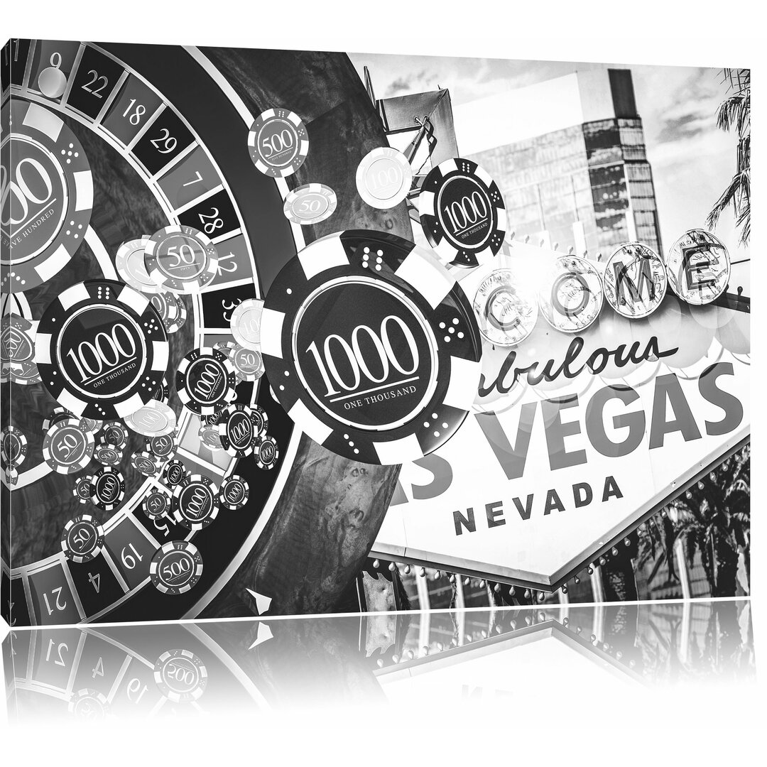 Leinwandbild „Las Vegas Casino Roulette“, Fotodruck