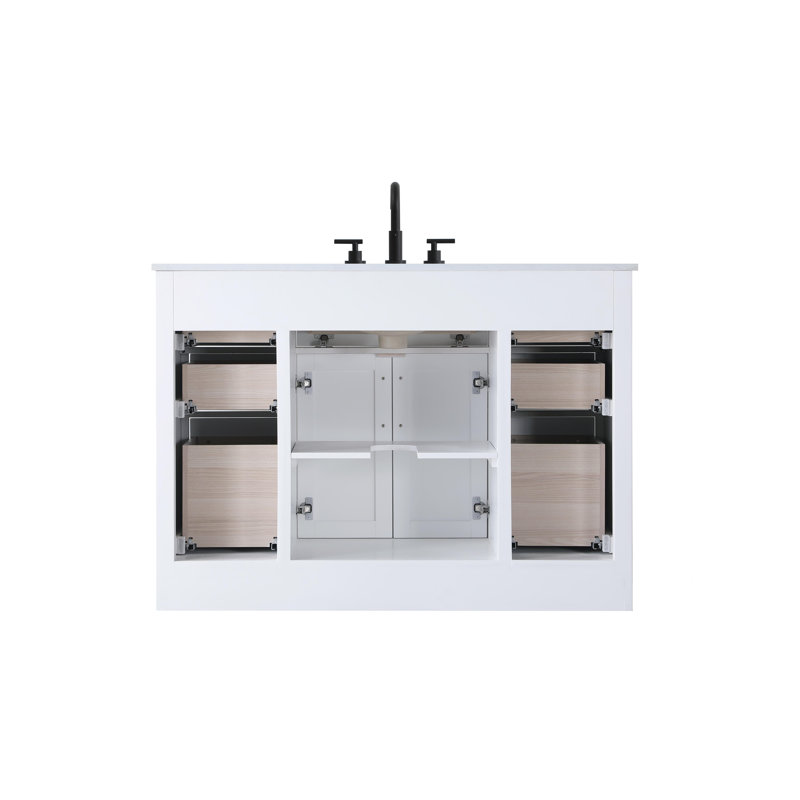 Ahner 48 inch Single Bathroom Vanity, White