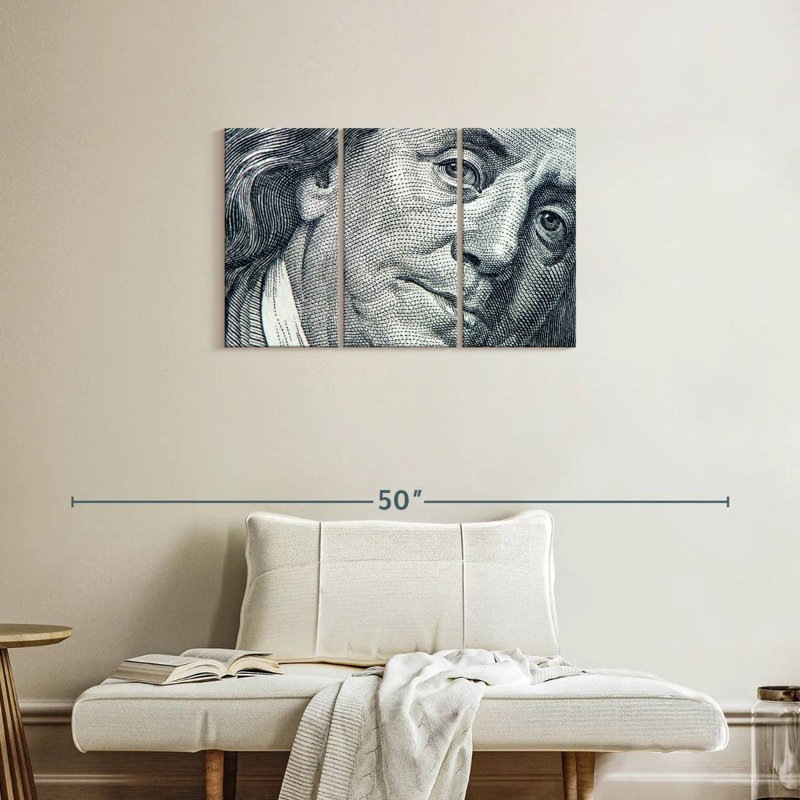 Leisha Benjamin Franklin Face, 20" H x 33" W
