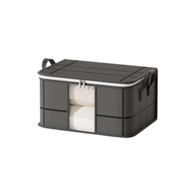  Storage Bins with Lids, Clear Window & Reinforced Handles, Large Clothes Storage Basket Containers, Closet Organizers and Storage for Clothing, Sweater, Comforter, Bedding
