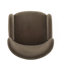 Fauteuil club à oreilles rembourré