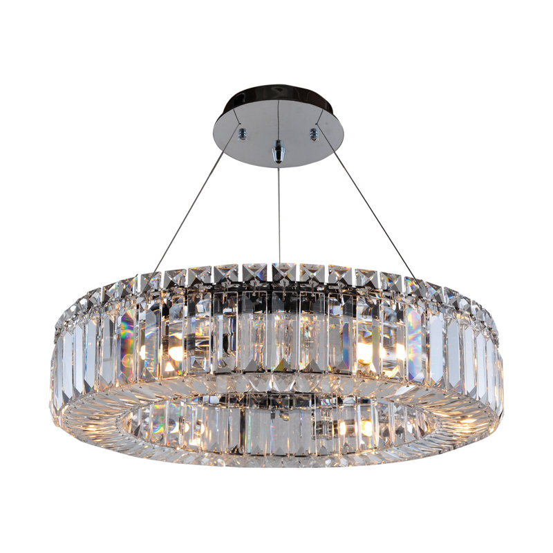 Lustre rond / transparent en chrome rond 6 LT Allegri