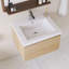 Meuble-lavabo simple mural 24 po avec lavabo à surface solide blanc brillant-20412992