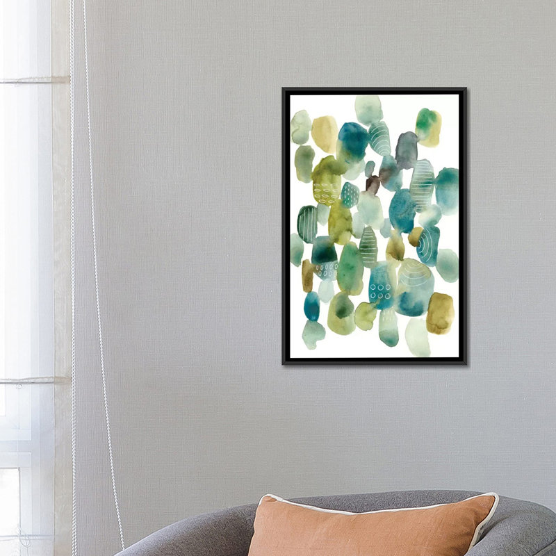 « skip hop i », impression sur toile, H 26 po x l 18 po x P 1,5 po, Toile avec cadre noir, Pas de tapis