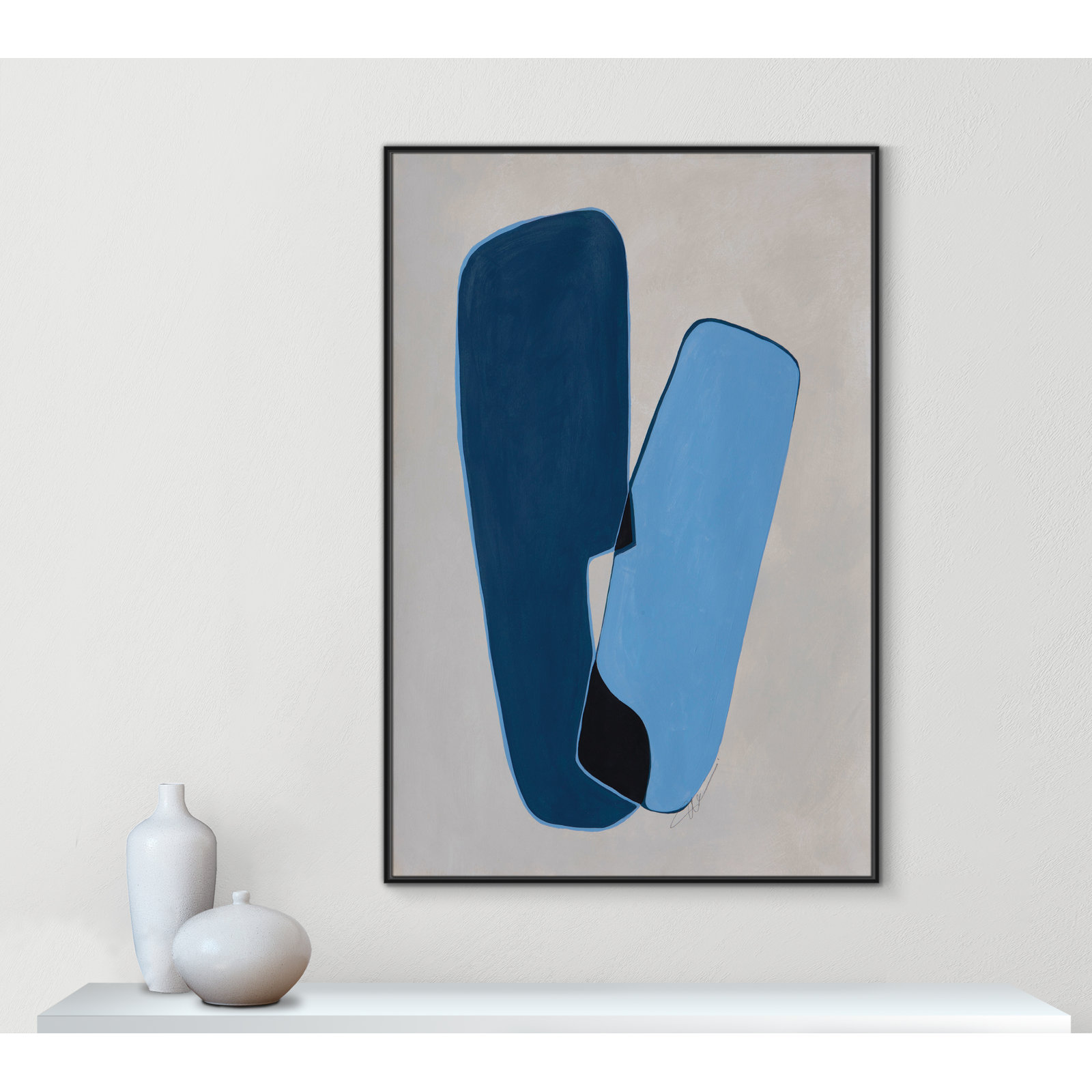 In Unity II by Filippo Ioco For Casa Fine Arts, 61.5" H x 41.5" W x 2" D, Black Framed