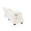 Mobilier de salon en chenille - 2 places, coussins lombaires, jeté convertible, blanc polyvalent pour la décoration intérieure avec chic